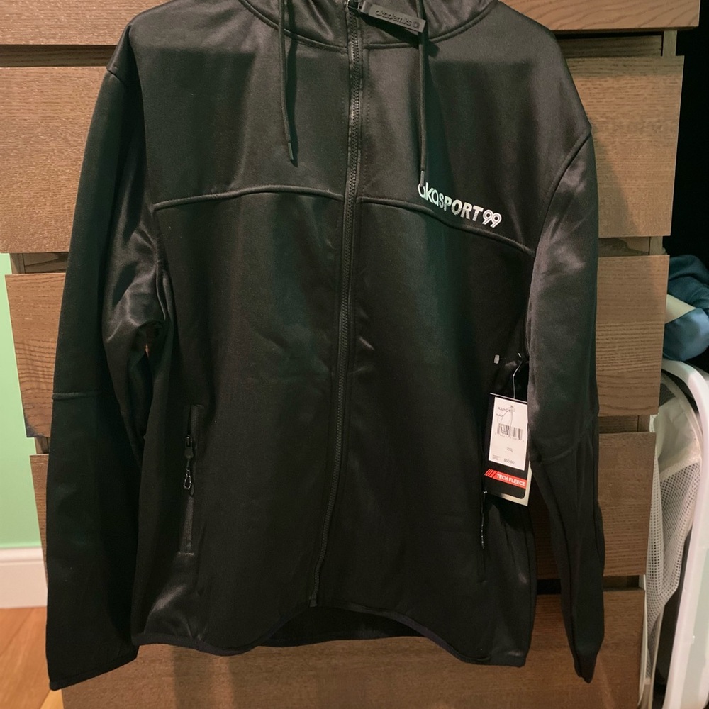 Akademiks Black Men's Zip Up Sports Hoodie XXL